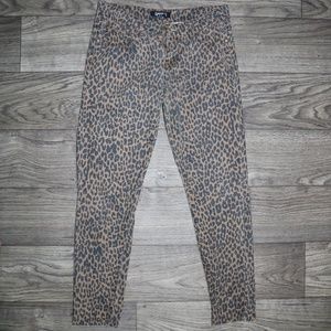 Forever 21 Premium Denim Leopard Skinny-Legs